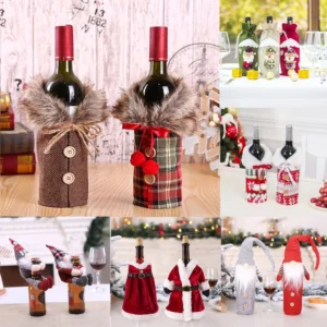 Christmas Wine Bottle Cover Merry Christmas Decorations .