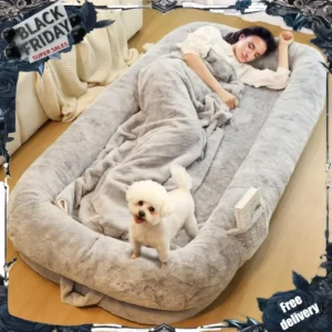71" Long Human Size Dog Bed, Removable Cover, Washable, Waterproof, Orthopedic Design