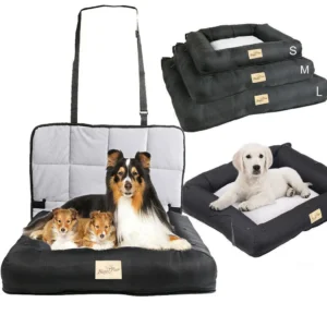 Waterproof Pet Cushion  with Removable Pad Cover and Safety Belt